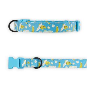 Top Paw‎ Banana Adjustable Dog Collar Size Medium Blue Yellow D-Ring Fashion